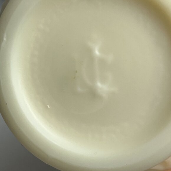 Imperial Satin Glass Vase Vintage Embossed Floral Design Ruffled Rim 9” - Picture 5 of 10